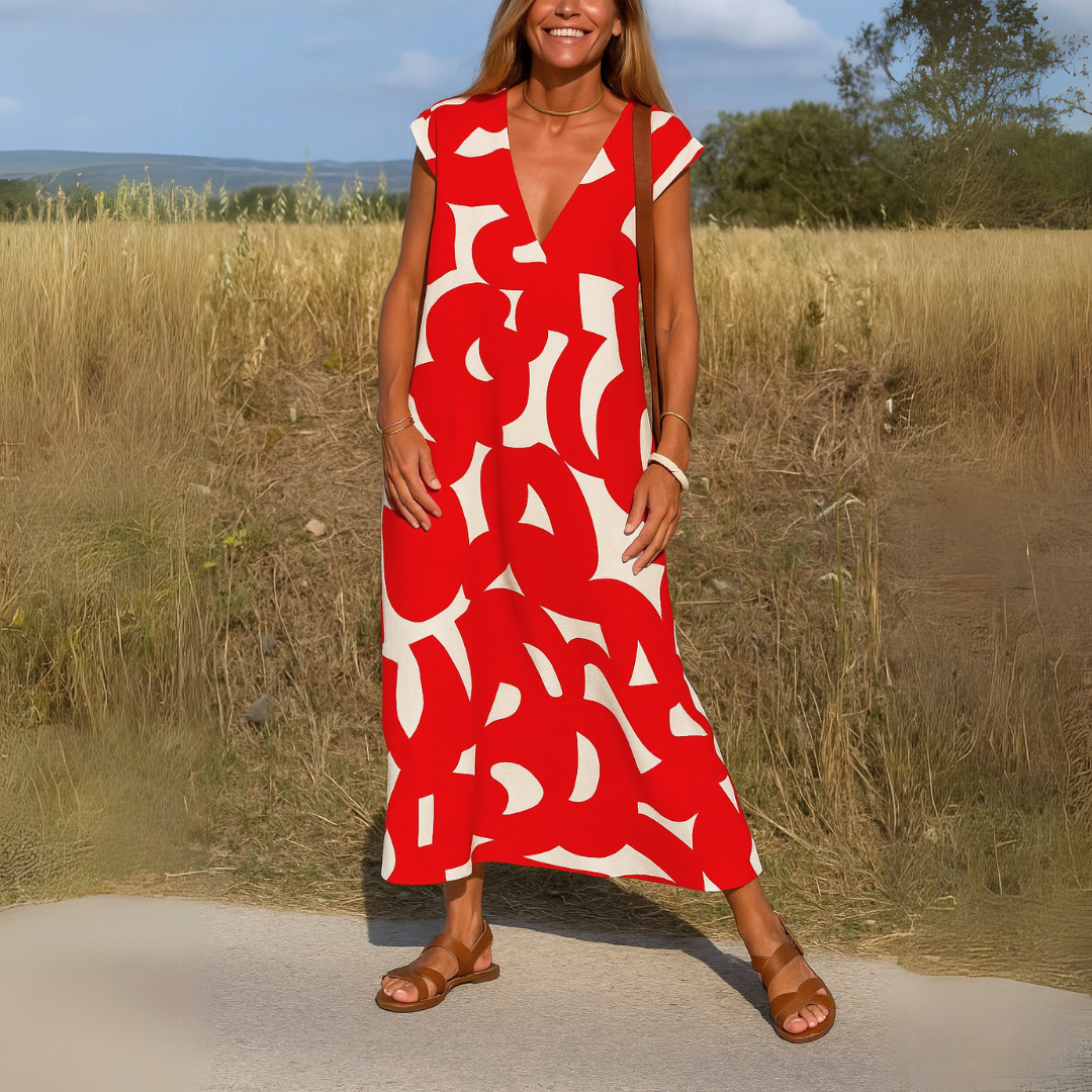 Valérie | Elegant V-loops dress for any occasion