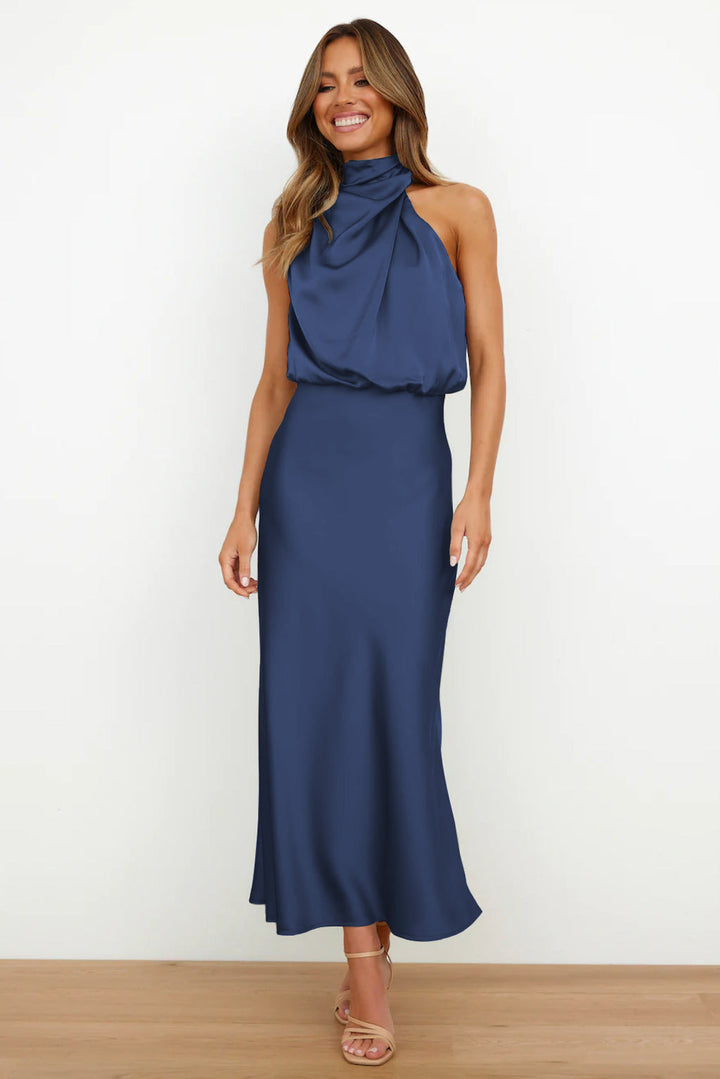 Valeria™ | Elegant Halter Neck Long Dress for Any Occasion