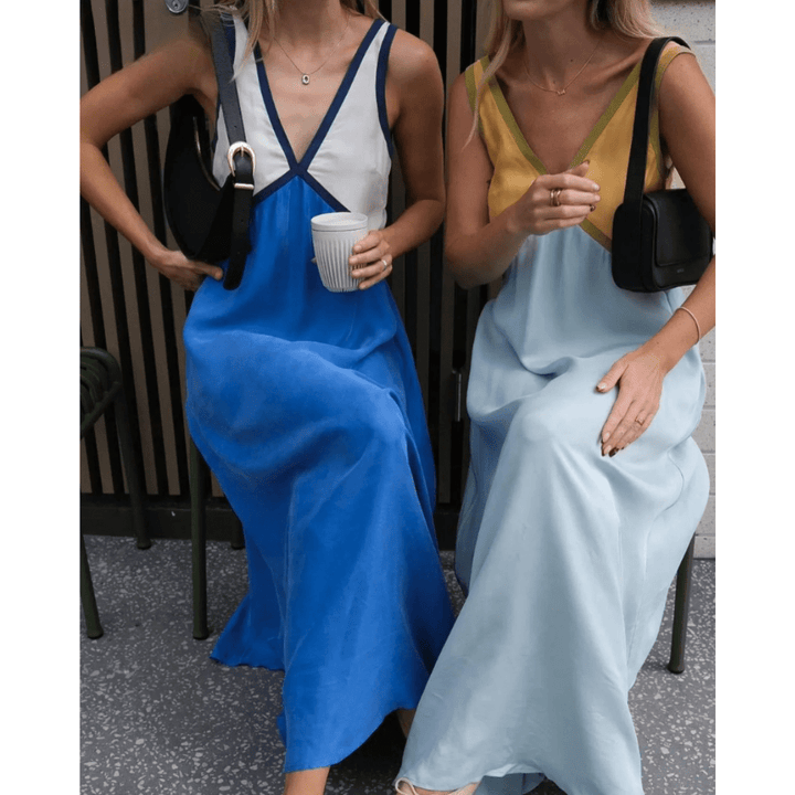 RENATA | Elegant V-Neck Dress for Any Occasion