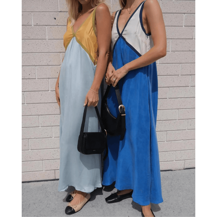 RENATA | Elegant V-Neck Dress for Any Occasion