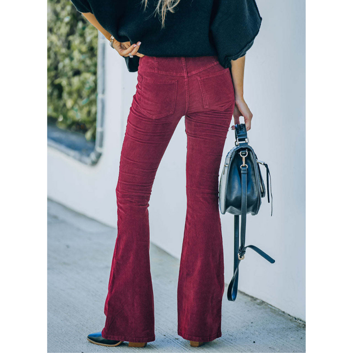 Chloe | Stylish corduroy flare pants for effortless elegance