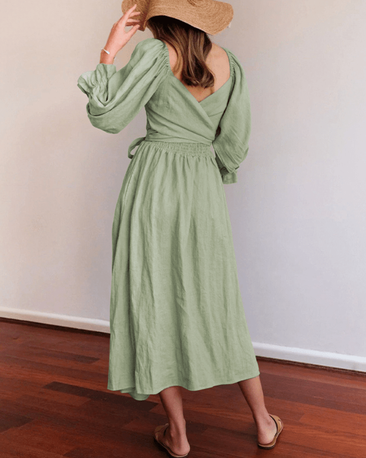 Tana | Elegant French Dress with Stylish Ruffled Sleeves