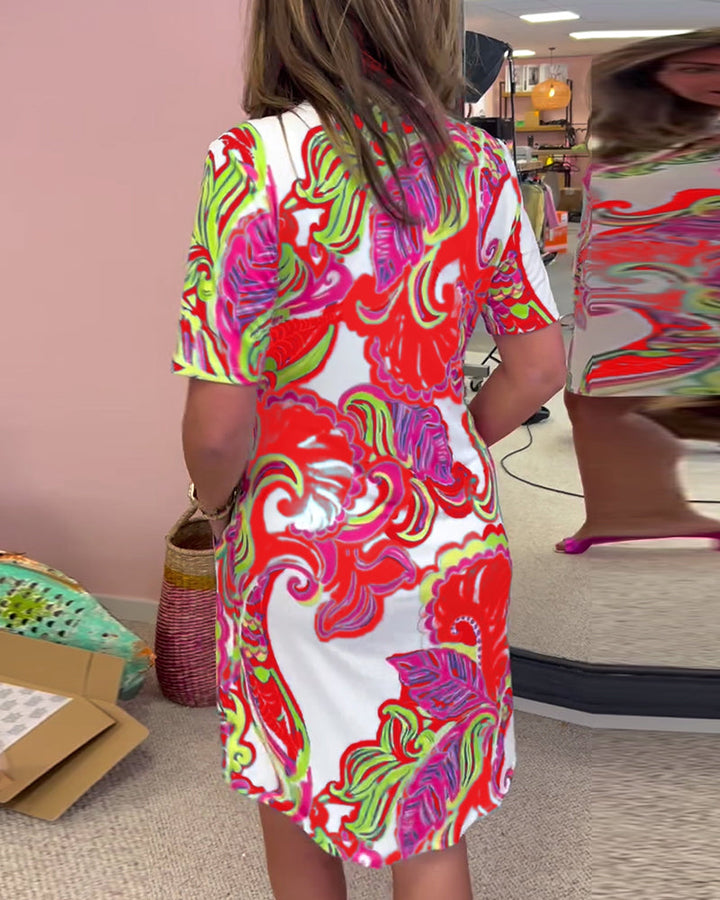 Printed Slim Fit Dress | Flattering silhouette, vibrant patterns, comfortable wear