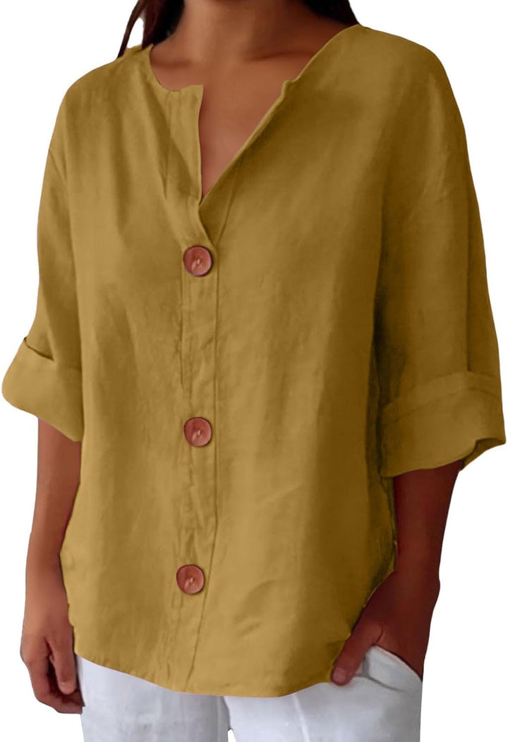 Carola™ | Elegant linen shirt for sunny comfort and style
