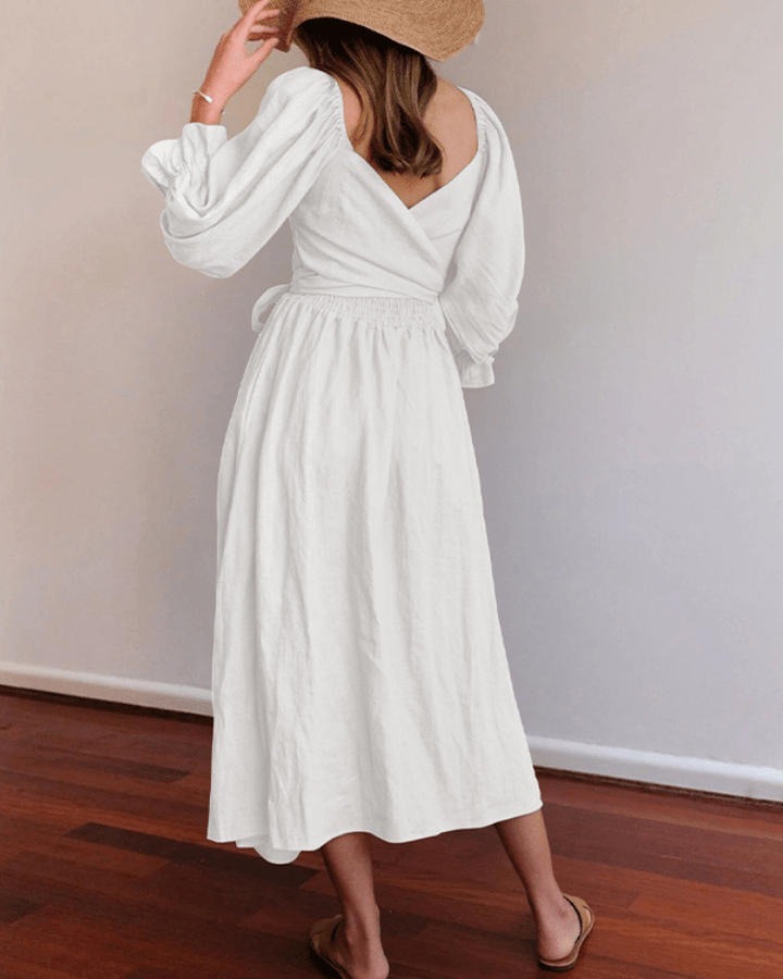 Tana | Elegant French Dress with Stylish Ruffled Sleeves