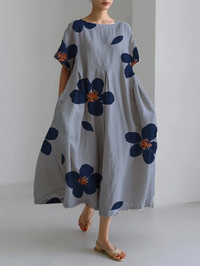 RAPHAËL | Elegant long floral dress for effortless chic style