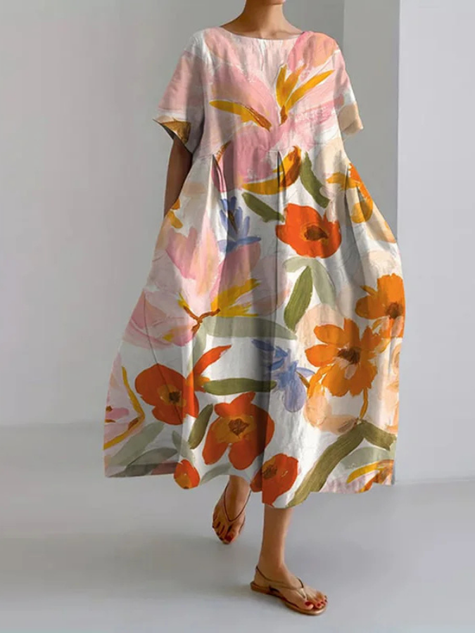 VALENTINA | Elegant floral dress for comfort and style