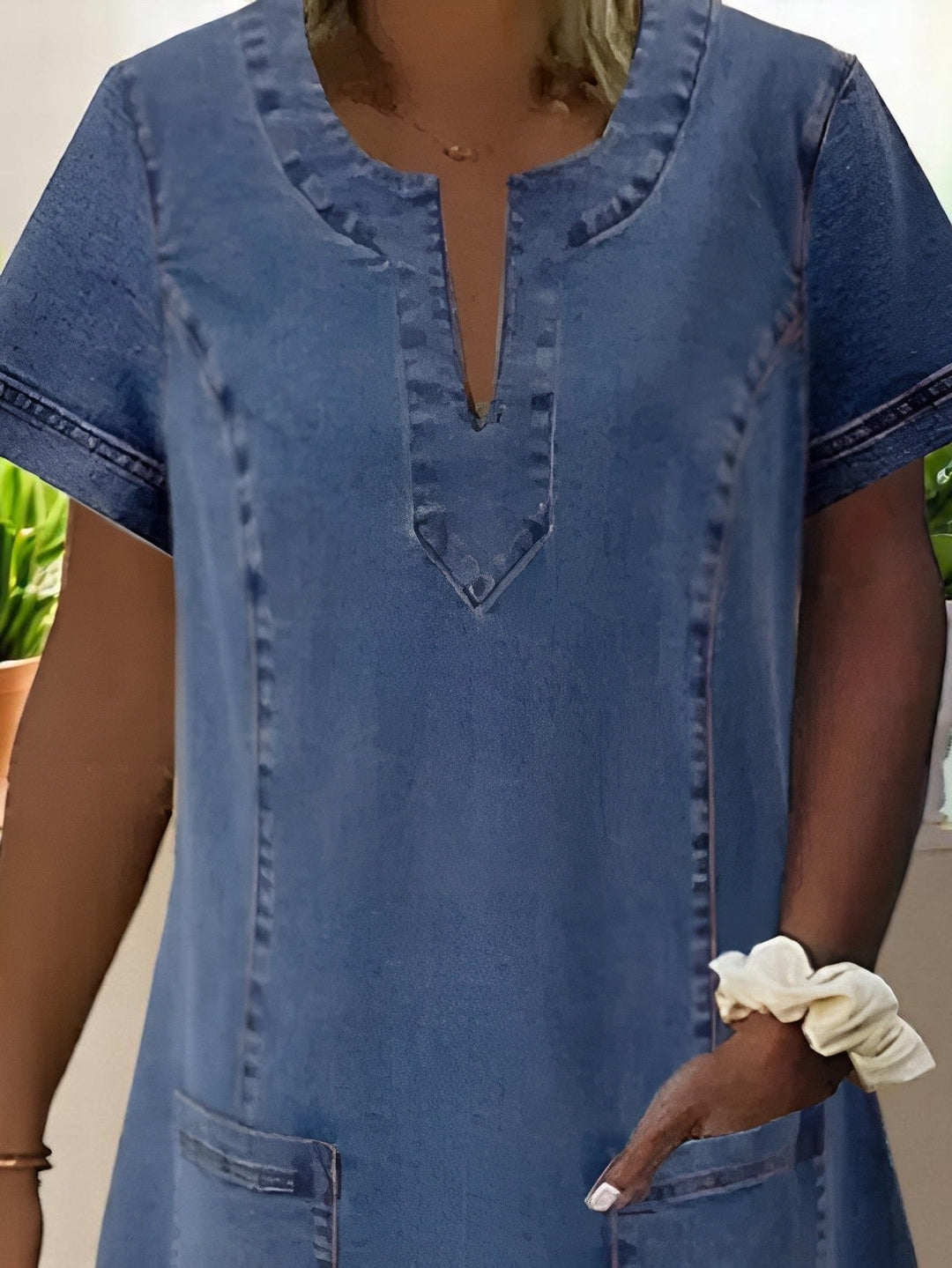 Julia | Comfortable Denim Dress with Front Pockets