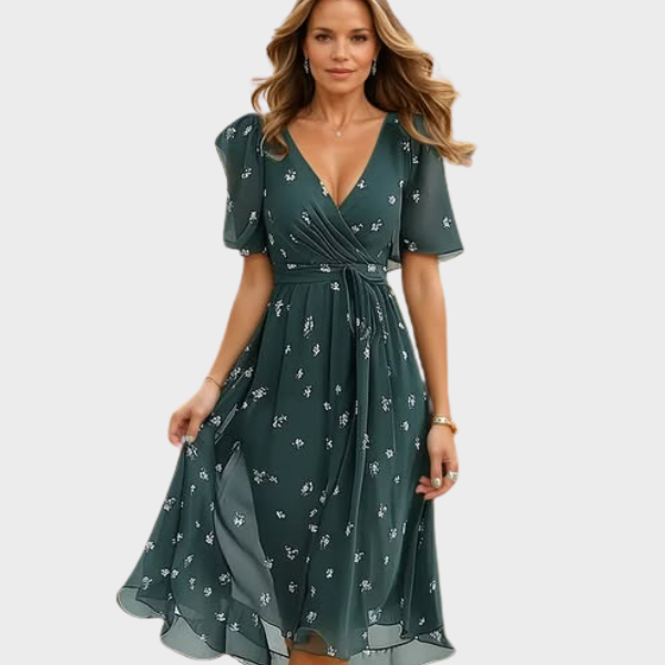 Ariane™ | Elegant V-Neck Dress for Any Occasion