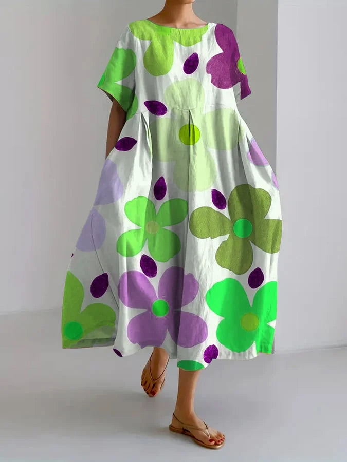 VALENTINA | Elegant floral dress for comfort and style