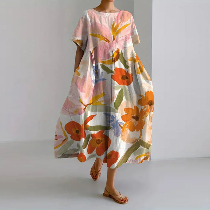 VALENTINE | Flattering summer floral dress for effortless style