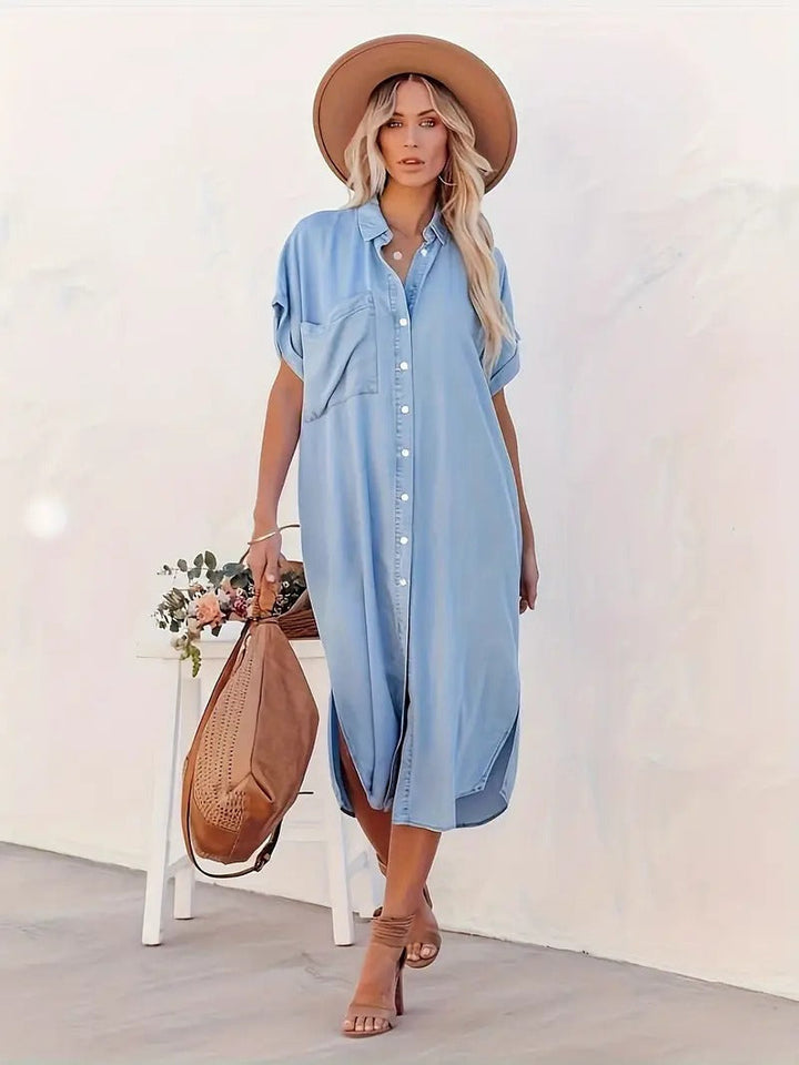 Béatrice | Stylish shirt dress with convenient pockets