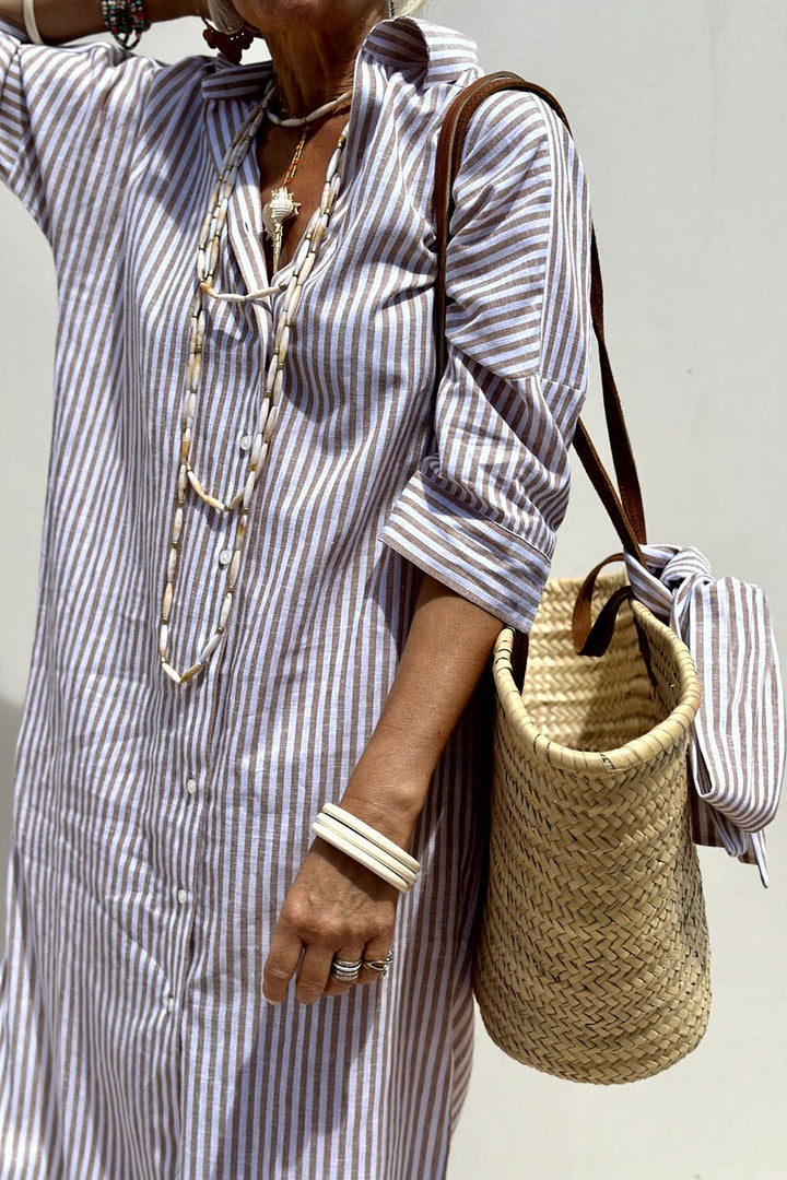 Sophia | Timeless Striped Dress Shirt with Elegant Comfort