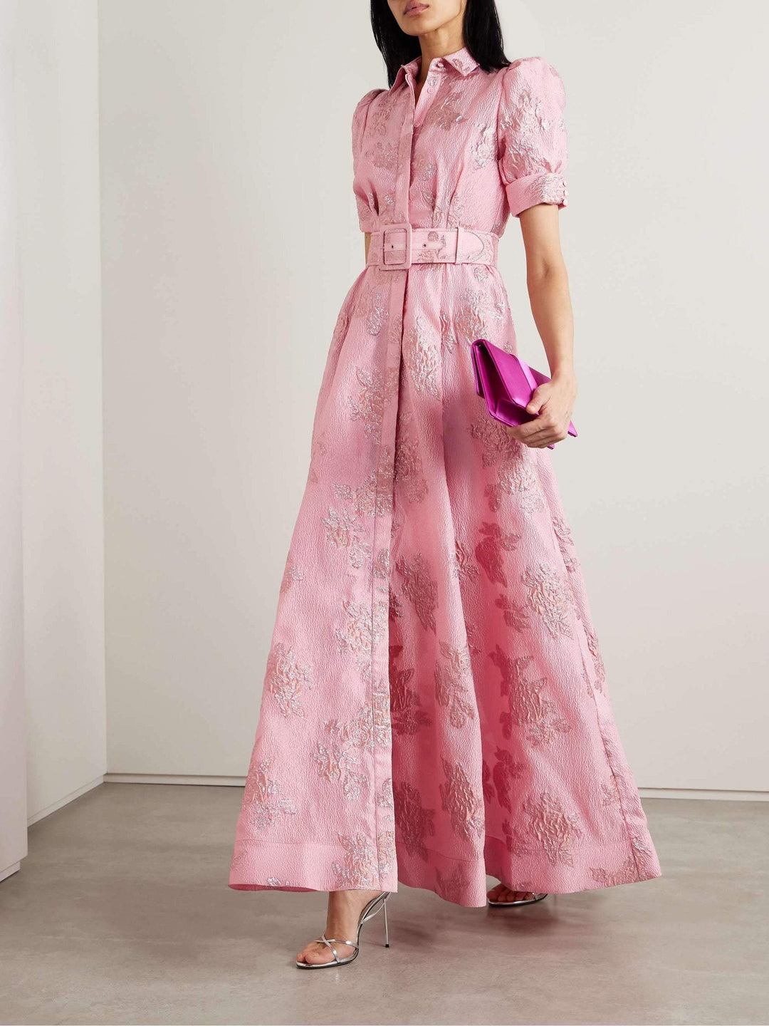 Anabella | Stylish short dress with trendy puff sleeves