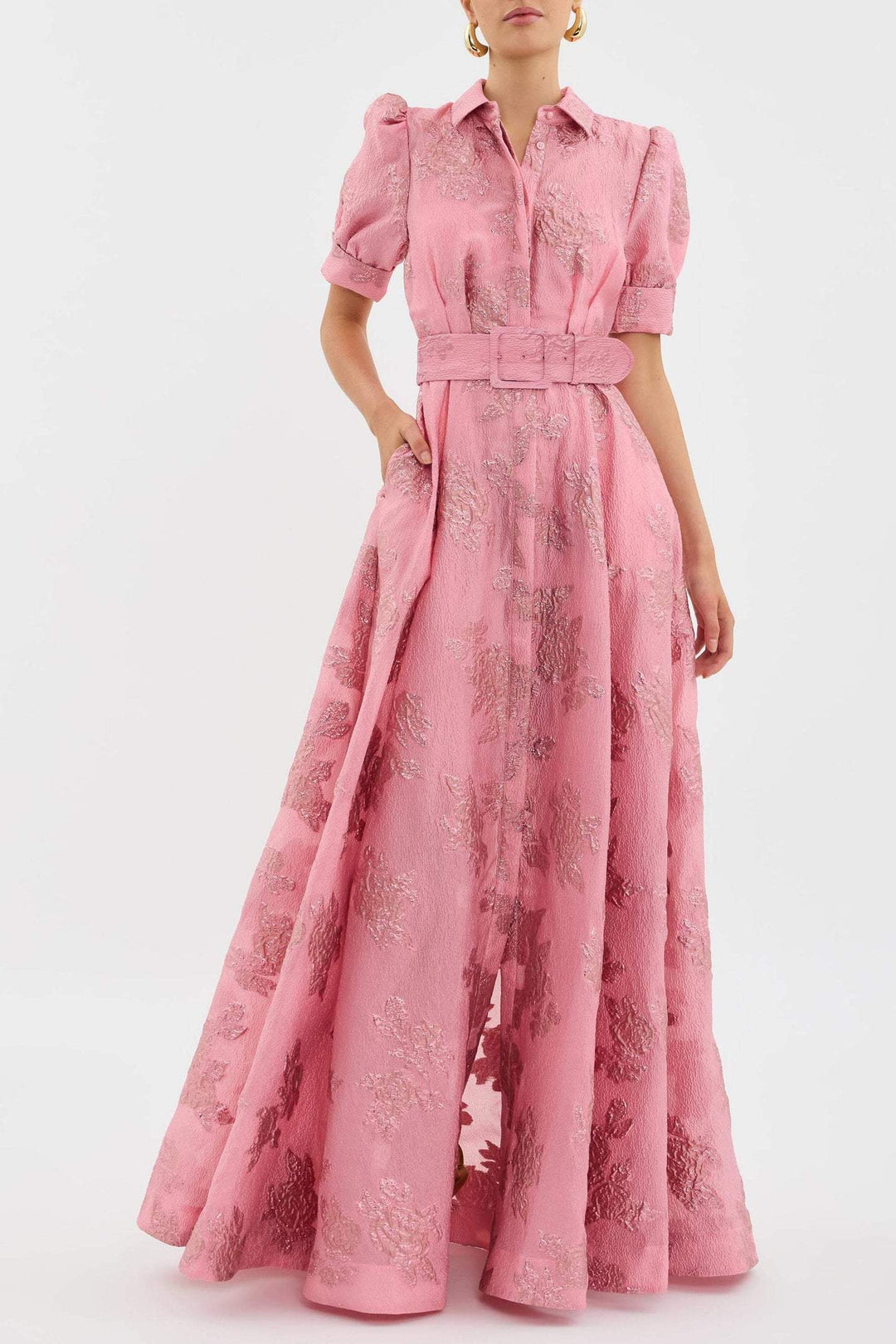 Anabella | Stylish short dress with trendy puff sleeves