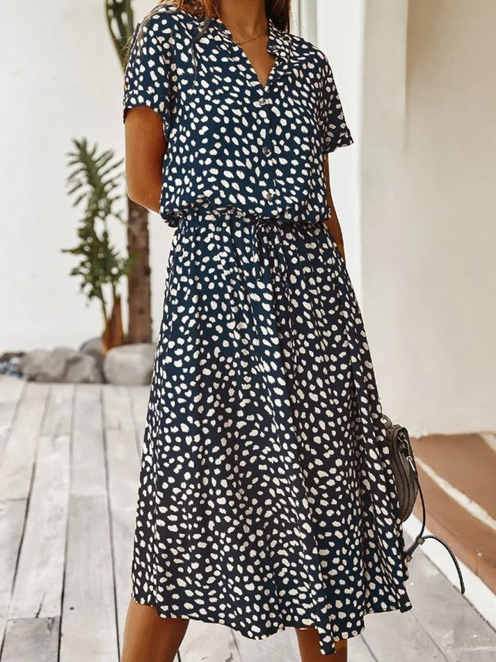 Edith | Elegant V-Neck Dress for Any Occasion