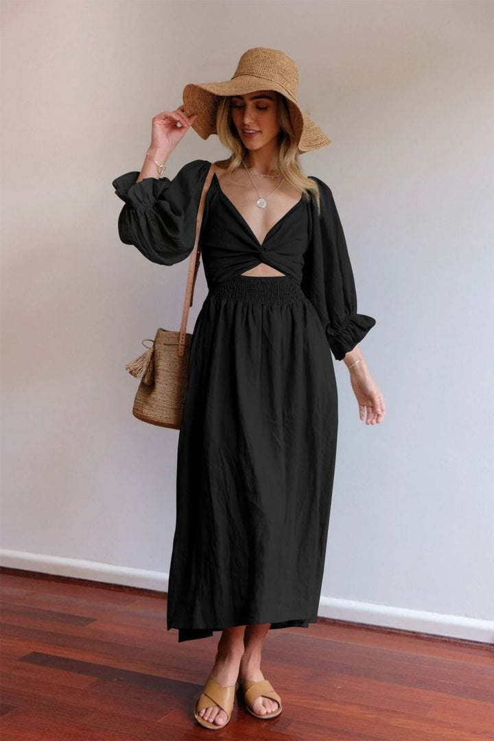 Tana | Elegant French Dress with Stylish Ruffled Sleeves
